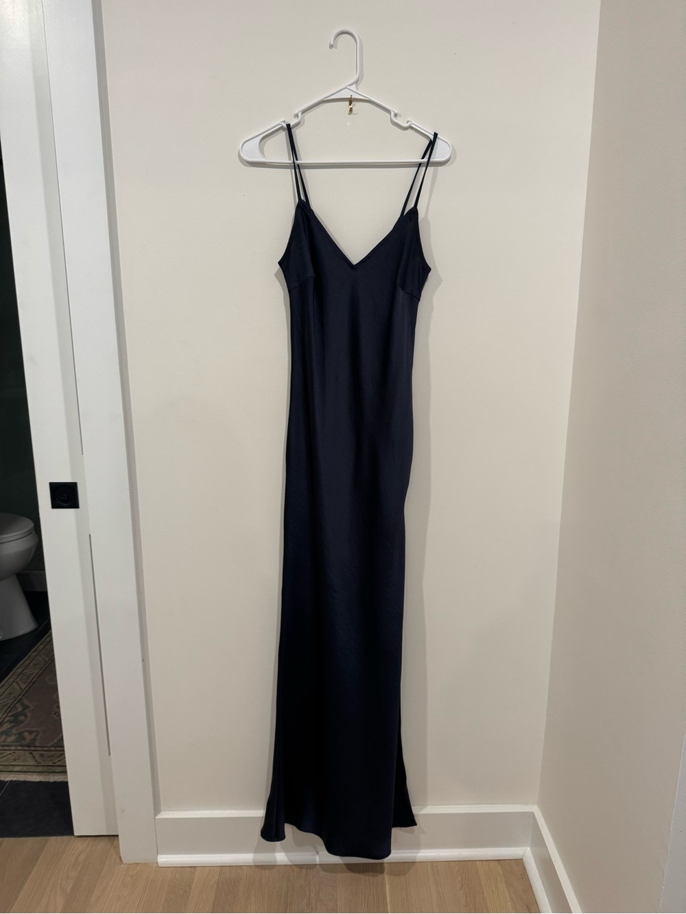 Classic Navy Slip Dress with Spaghetti Straps